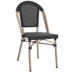 parisian chair in black texteline