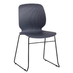 sled chair in black