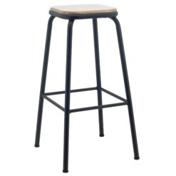 Tall Helen Stool in Matte Black