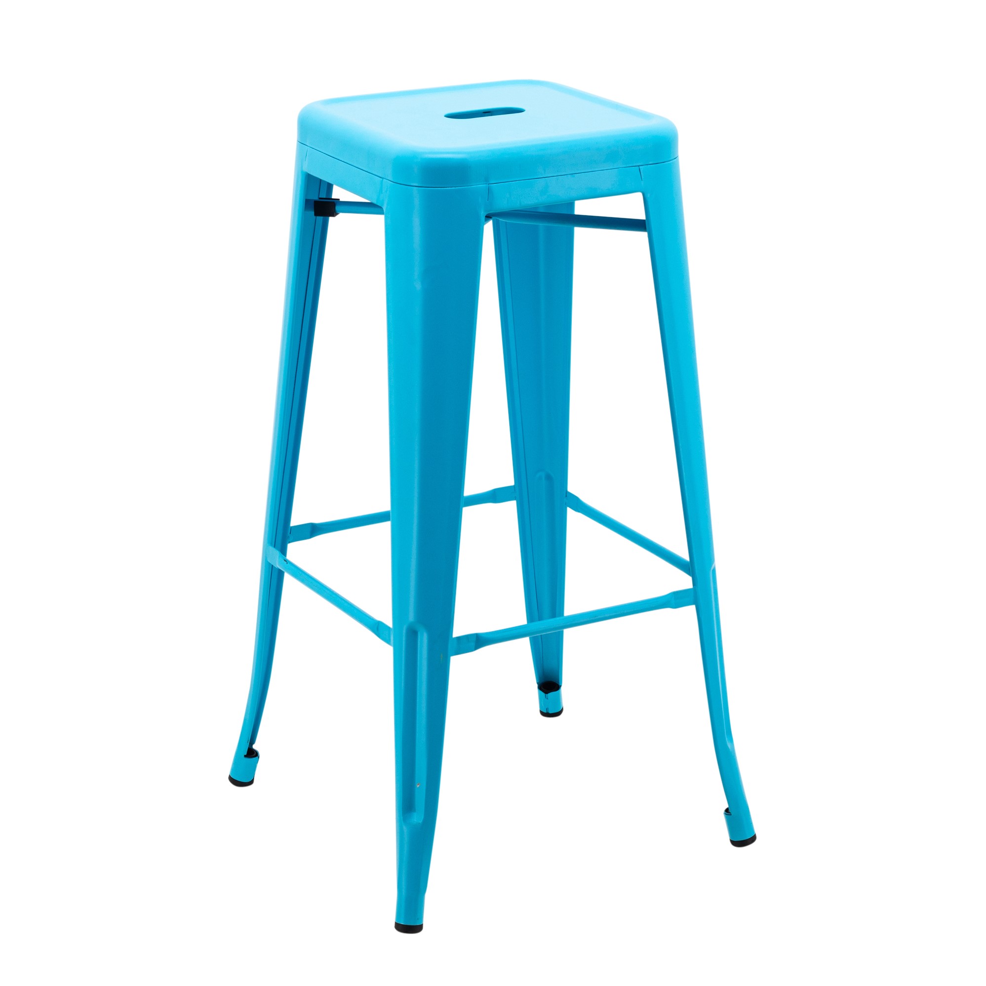 Tall Replica Tolix Stool in Matte Sky Blue