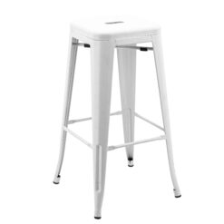 Tall Replica Tolix Stool in Matte White