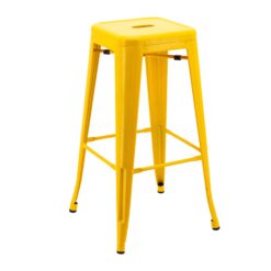 Tall Replica Tolix Stool in Matte Yellow