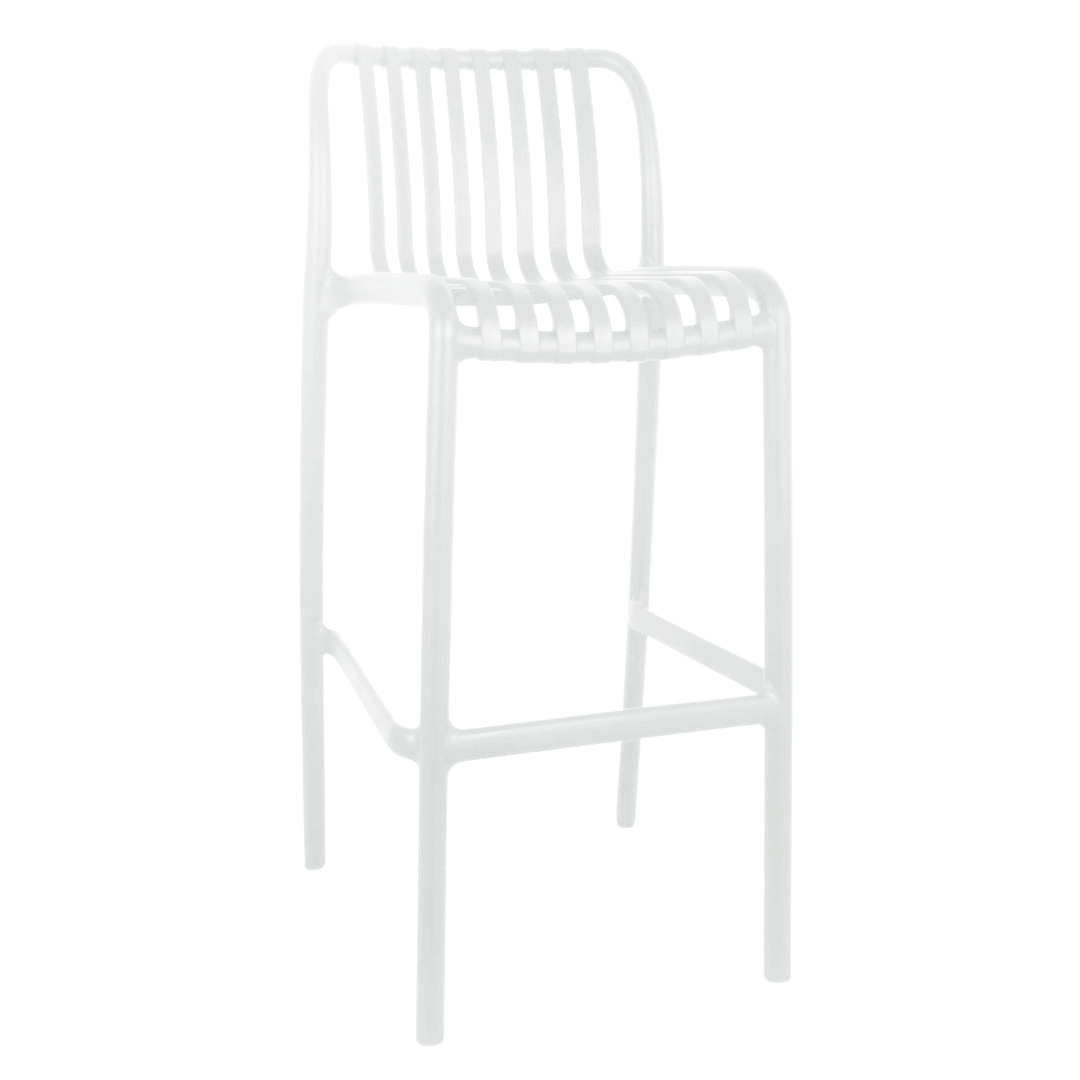 Tall Tuscan Stool in White