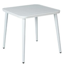 aluminium slat table in matte white (pre order)