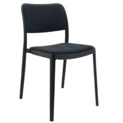 arabella waiting room chair with cushion in black