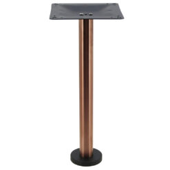 bolt in stainless steel dining table base in copper
