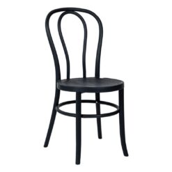 polypropylene cabaret chair in black timber look