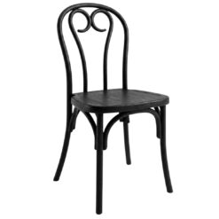 polypropylene cabaret heart chair in black