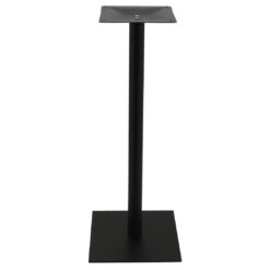 chicago bar table in matte black with round pole