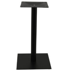 chicago dining table base in matte black with round pole