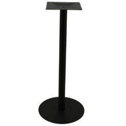 circular steel bar table base in matte black