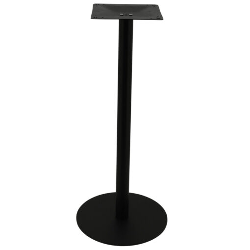 circular steel bar table base in matte black