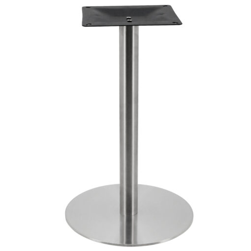 circular stainless steel dining table base with round pole