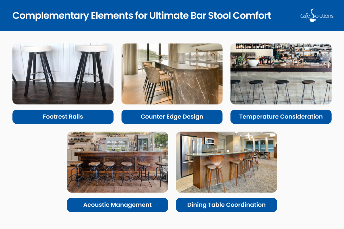 complementary elements for ultimate bar stool comfort
