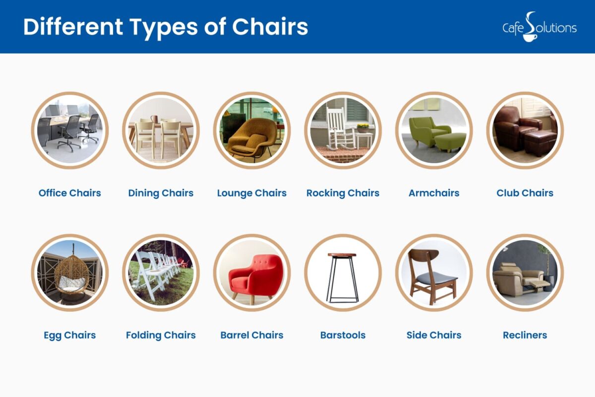 different types of chairs