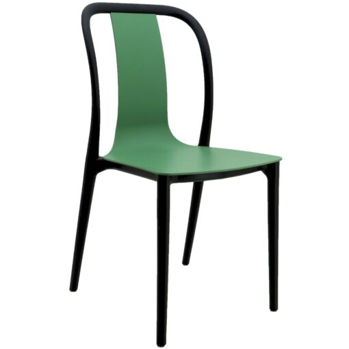 emma chair in black and sage green