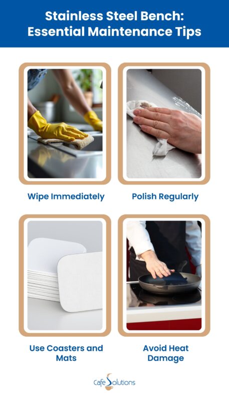 essential maintenance tips for stainless steel bench