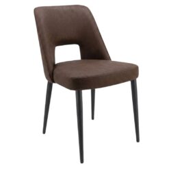 hanover chair in chocolate with black legs