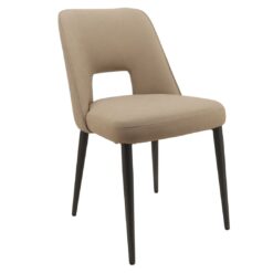 hanover chair in latte with black legs