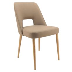 hanover chair in latte with oak legs