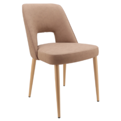 hanover chair in tan with oak legs
