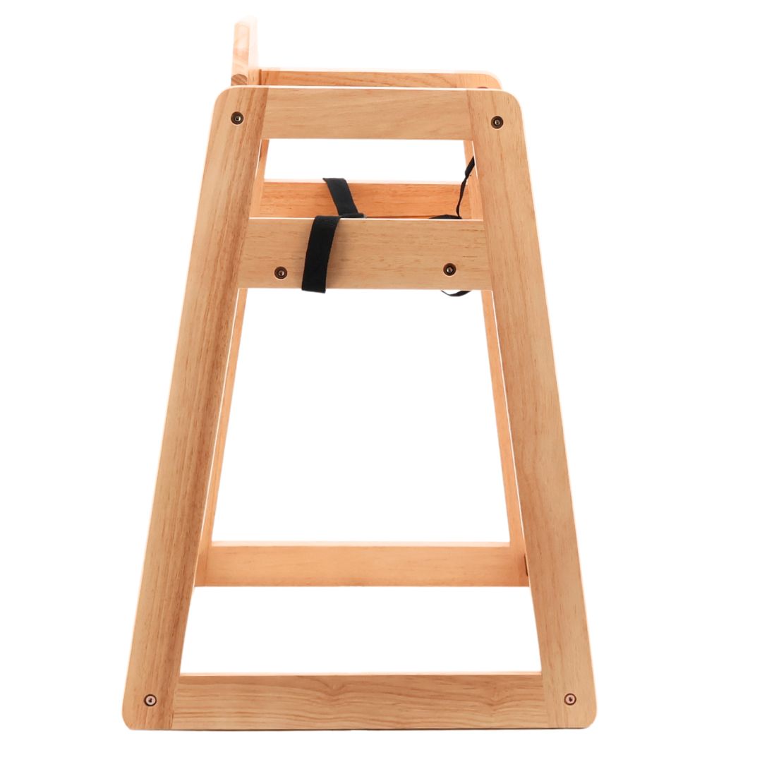 timber high chair in oak