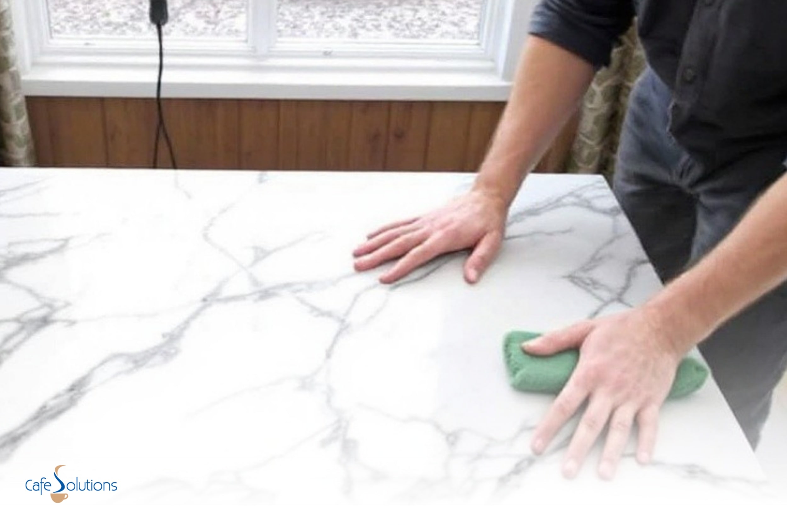 how to clean marble table top