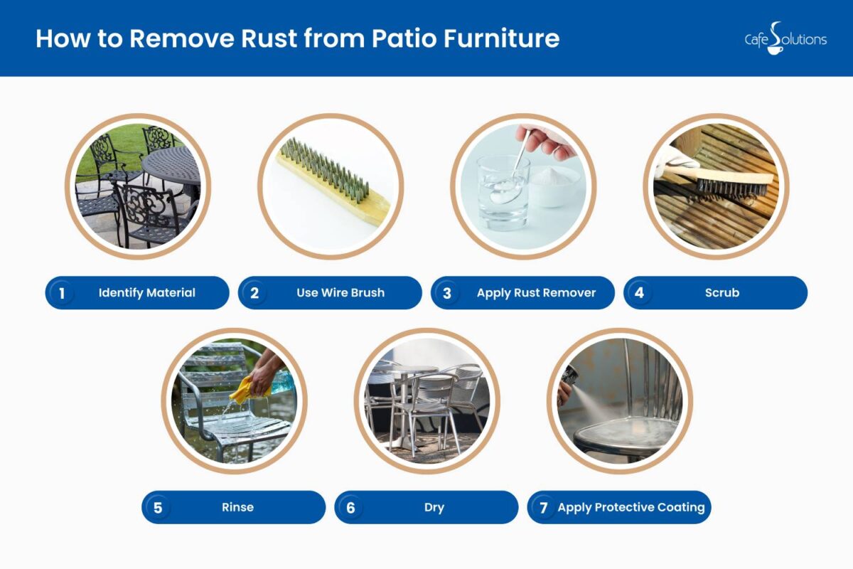 how to remove rust from patio furniture