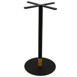 large circular black gold tip bar base blk circ lrg pole blkgtr 110 view1