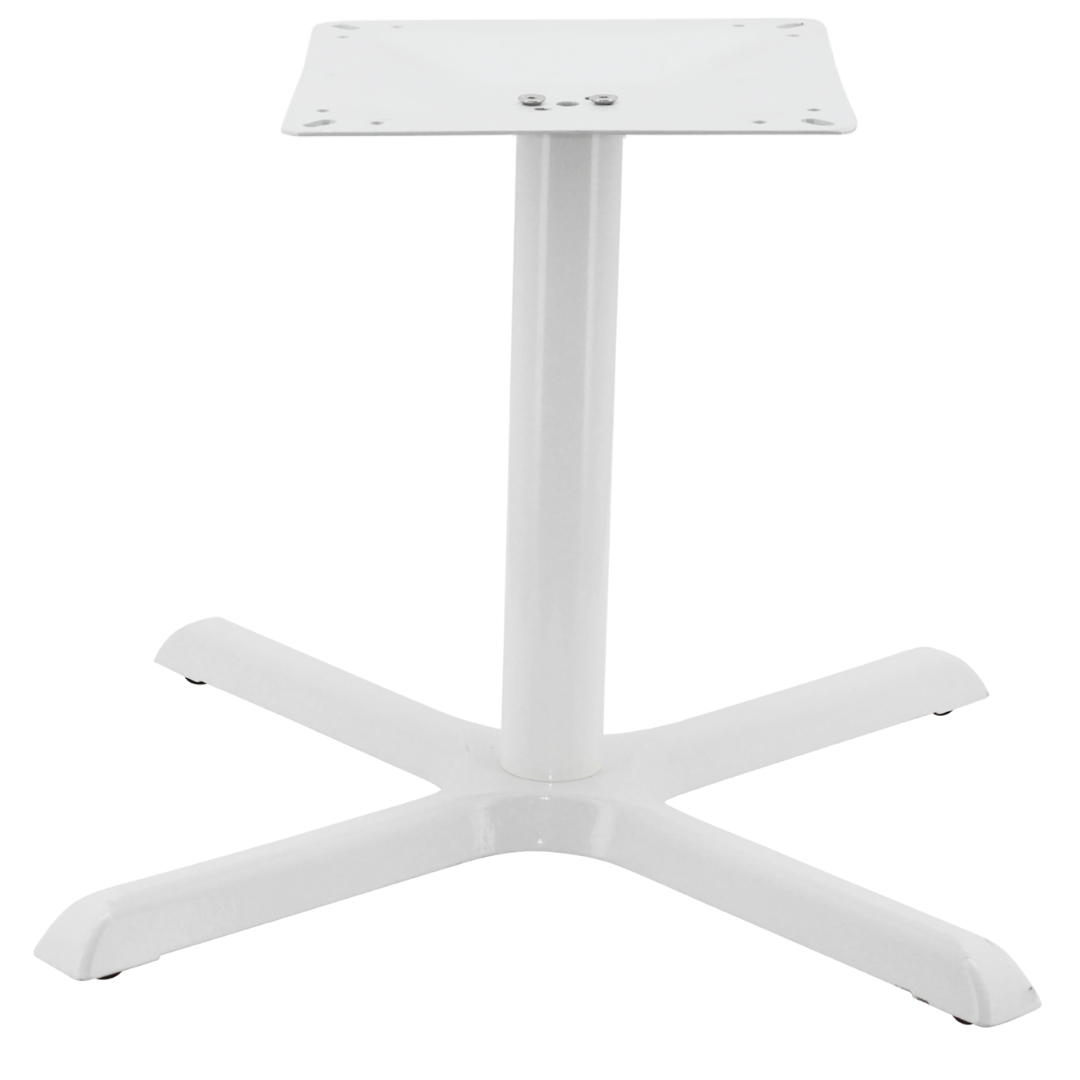 Maxwell Large Coffee Table Base in Gloss White with Round Pole
