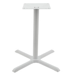 maxwell large dining table base in gloss white with round pole