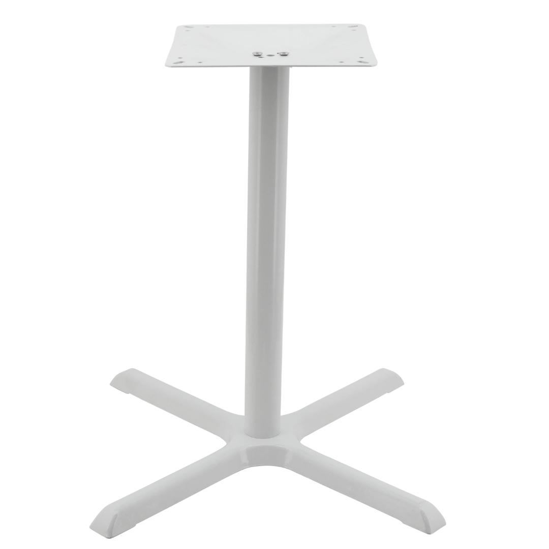 Maxwell Large Dining Table Base  in Gloss White with Round Pole