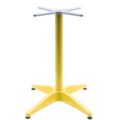 roma aluminium table base in lemon yellow