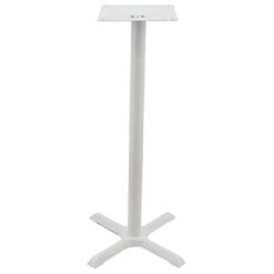 maxwell bar table base in gloss white with round pole