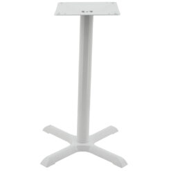 maxwell dining table base in gloss white with round gloss white pole