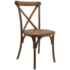 resin cross back chair chestnut cb rtl x1