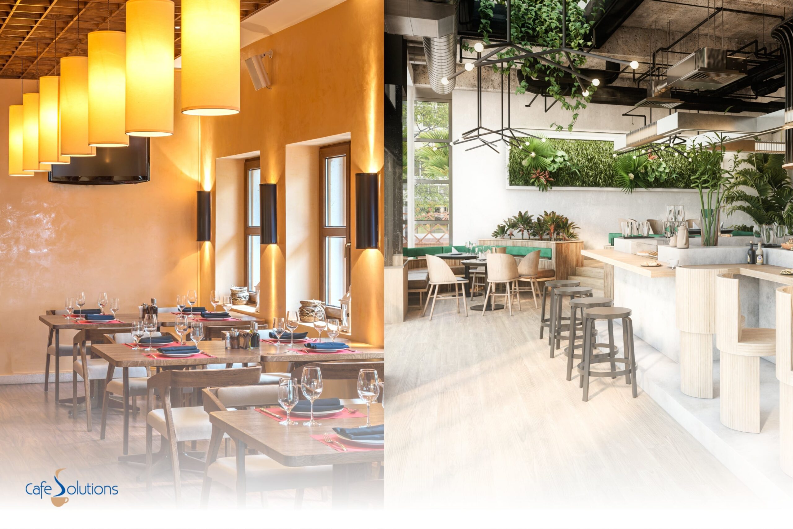 Restaurant Interior vs Cafe Interior