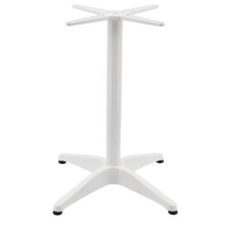roma aluminium table base in gloss white