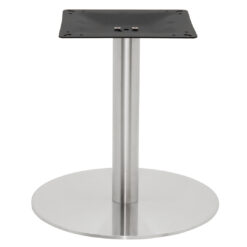 circular stainless steel coffee table base with round pole