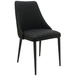 tudor chair in black with black legs