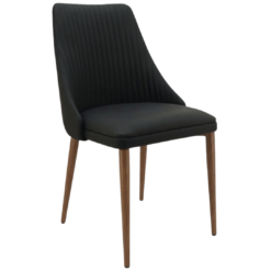 tudor chair in black with black legs