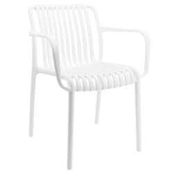 tuscan chair in white with arms
