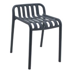 Small Tuscan Stool in Charcoal