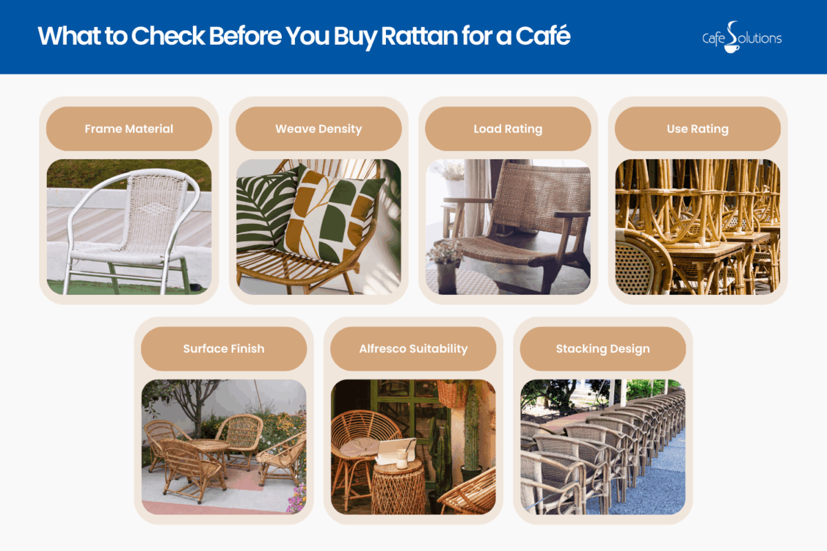 what to check before you buy rattan for a café rattan chair